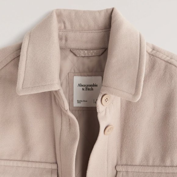 NWT Abercrombie & Fitch Cozy Oversized Cozy Shacket - Picture 4 of 9